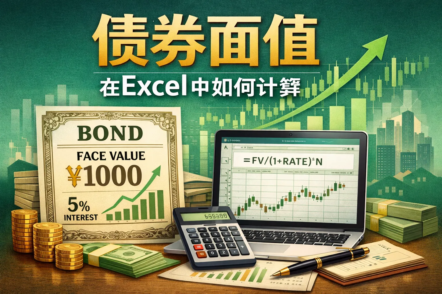 债券面值在excel中如何计算