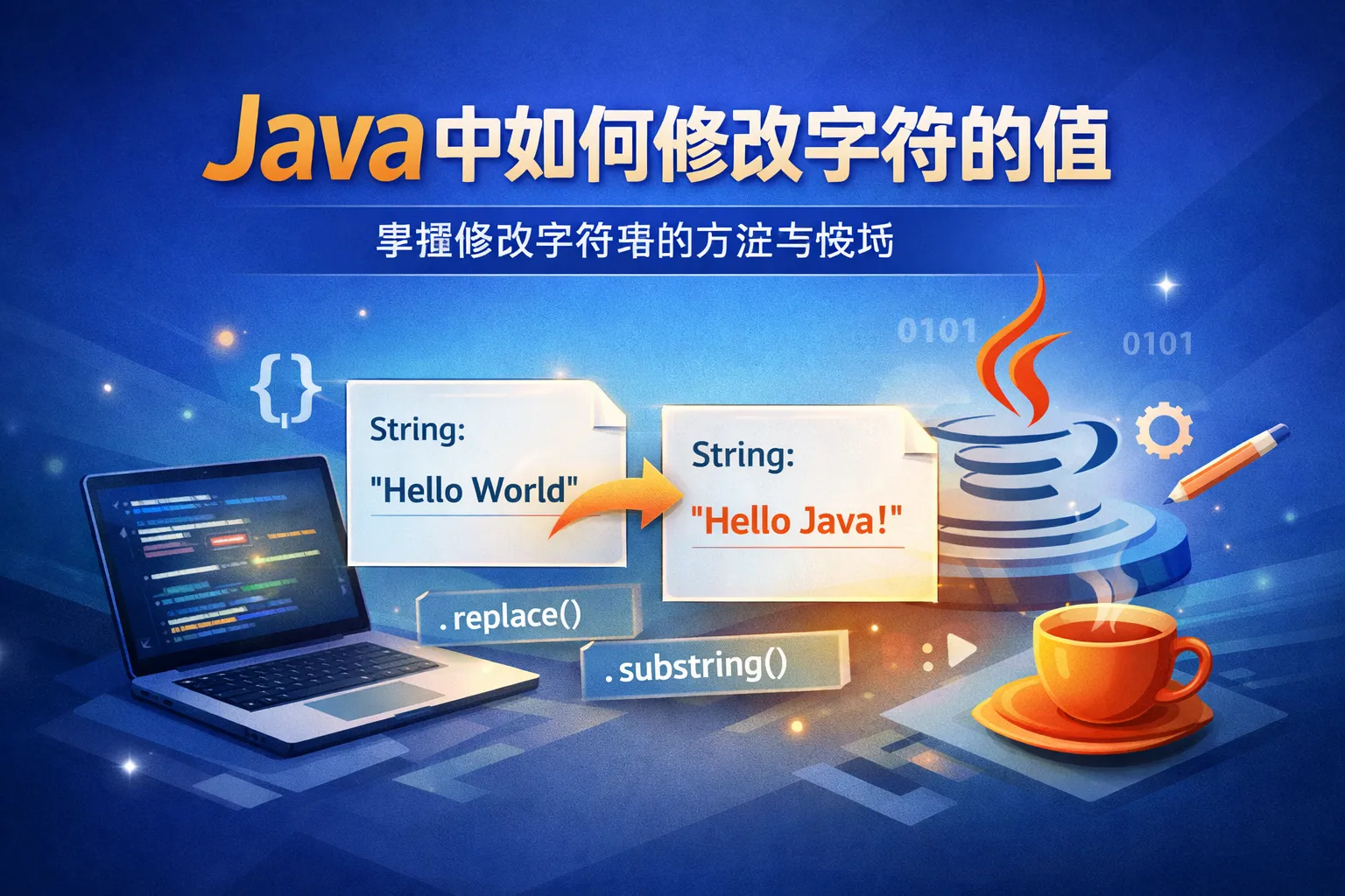 java中如何修改字符串的值