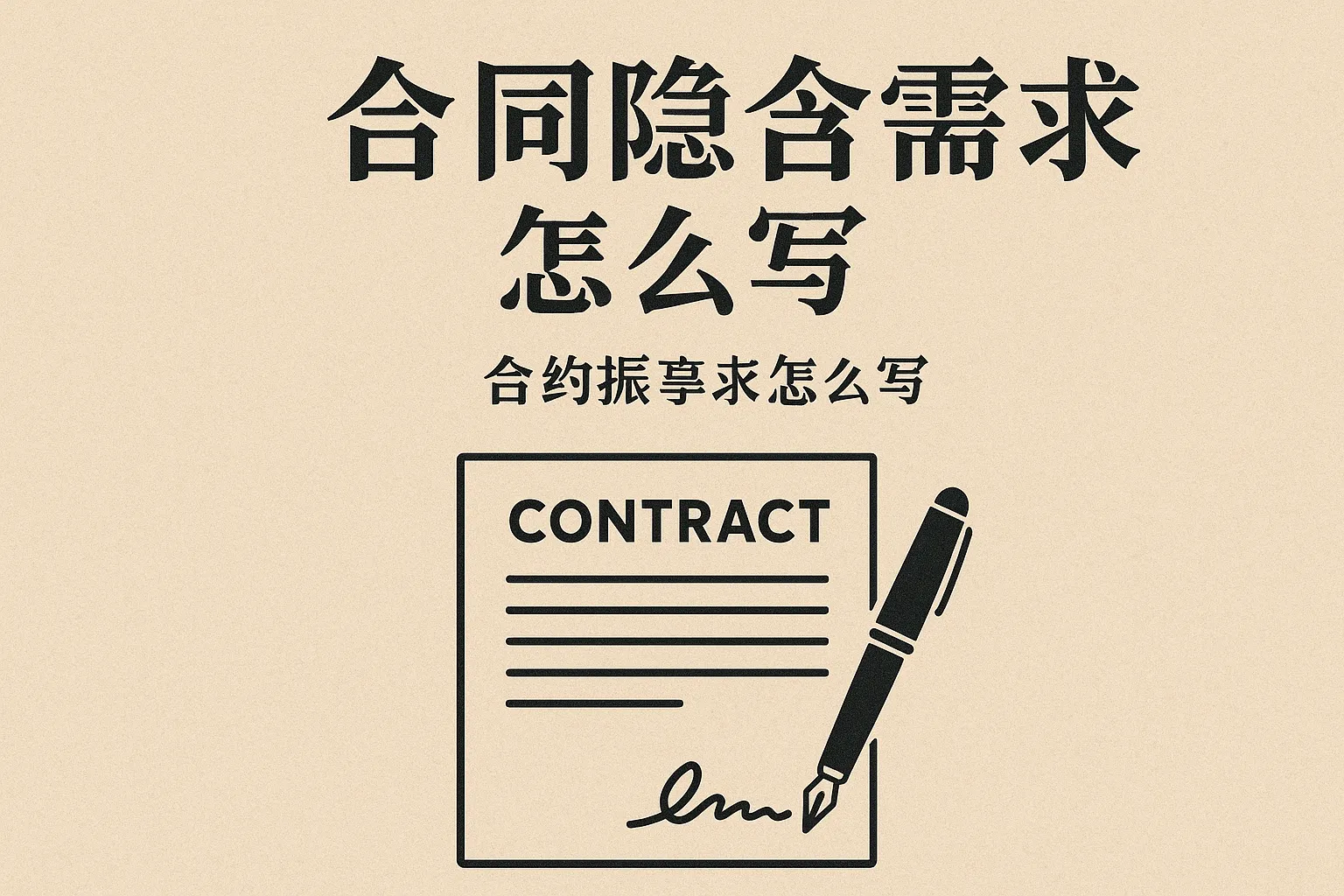 合同 隐含需求怎么写的