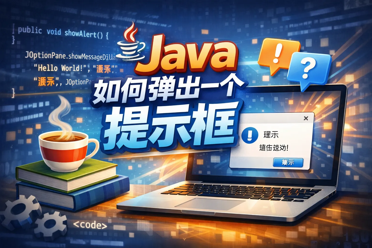 java如何弹出一个提示框