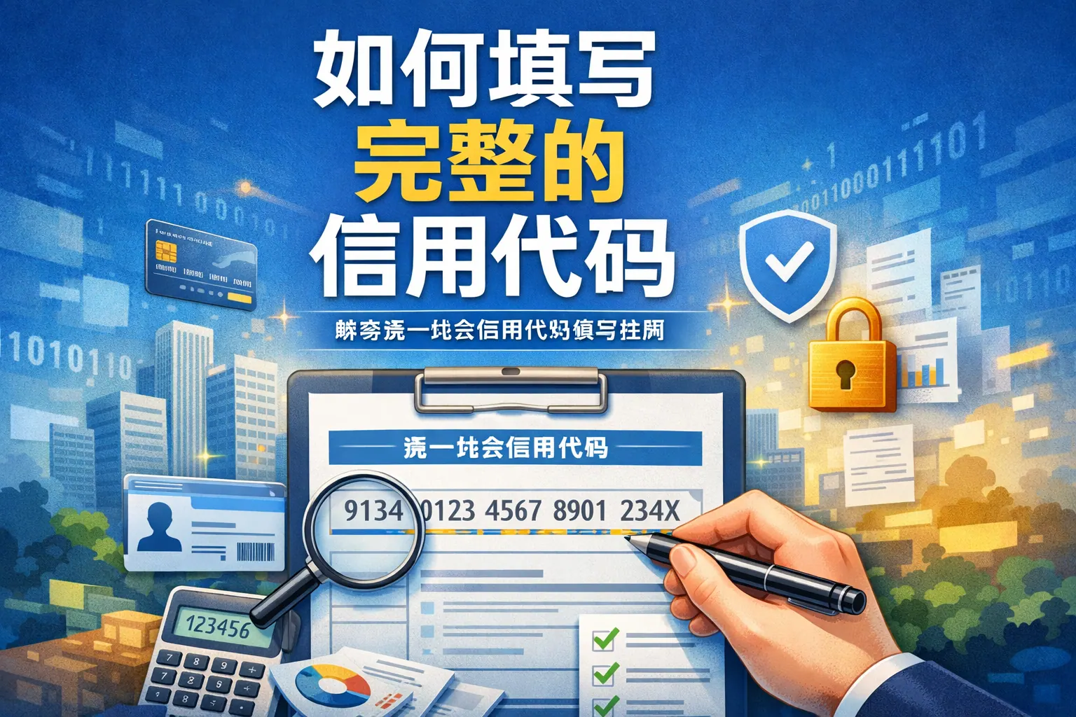 如何填写完整的信用代码