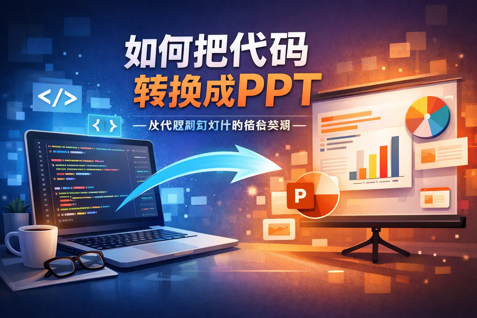 如何把代码转换成ppt