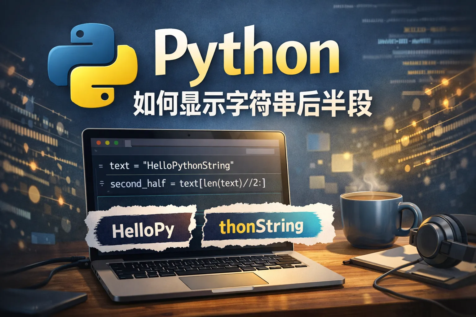 python如何显示字符串后半段