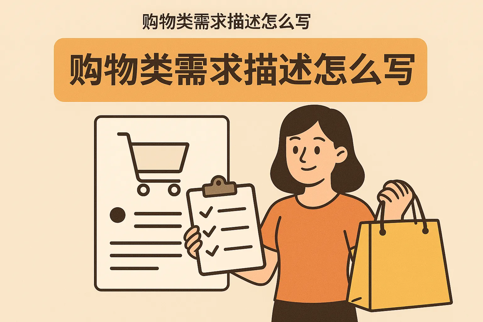 购物类需求描述怎么写