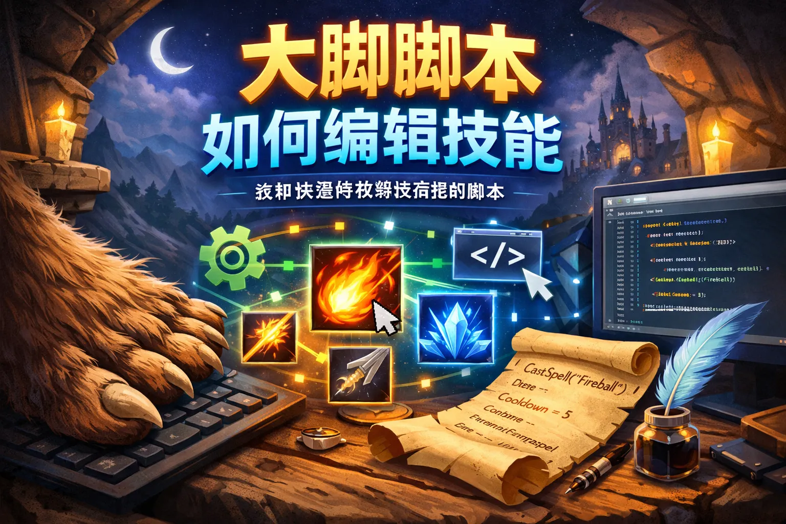 大脚脚本如何编辑技能