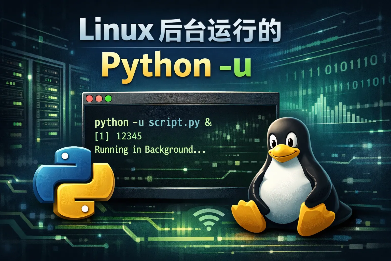 linux后台运行的python -u