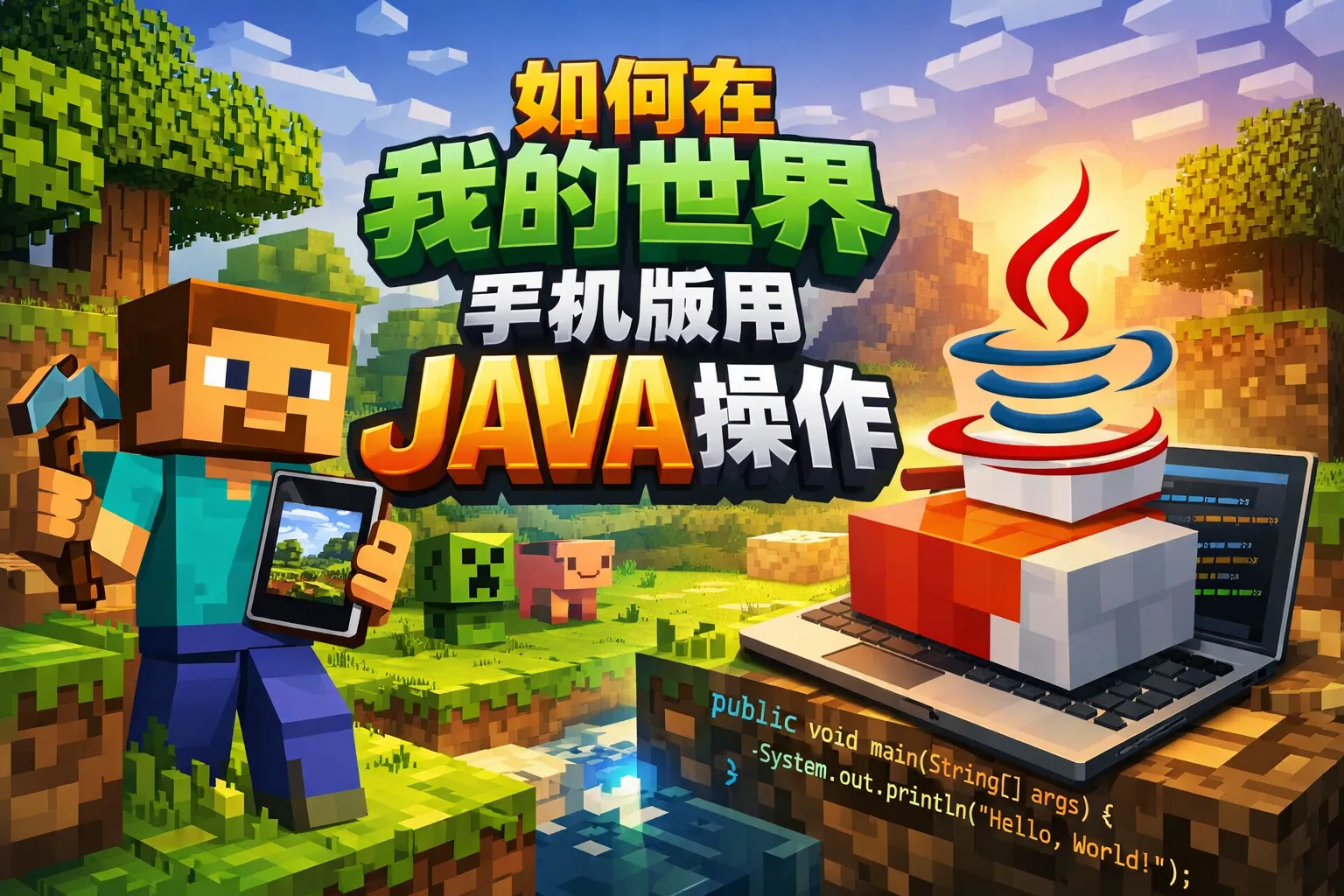 如何在我的世界手机版用java操作