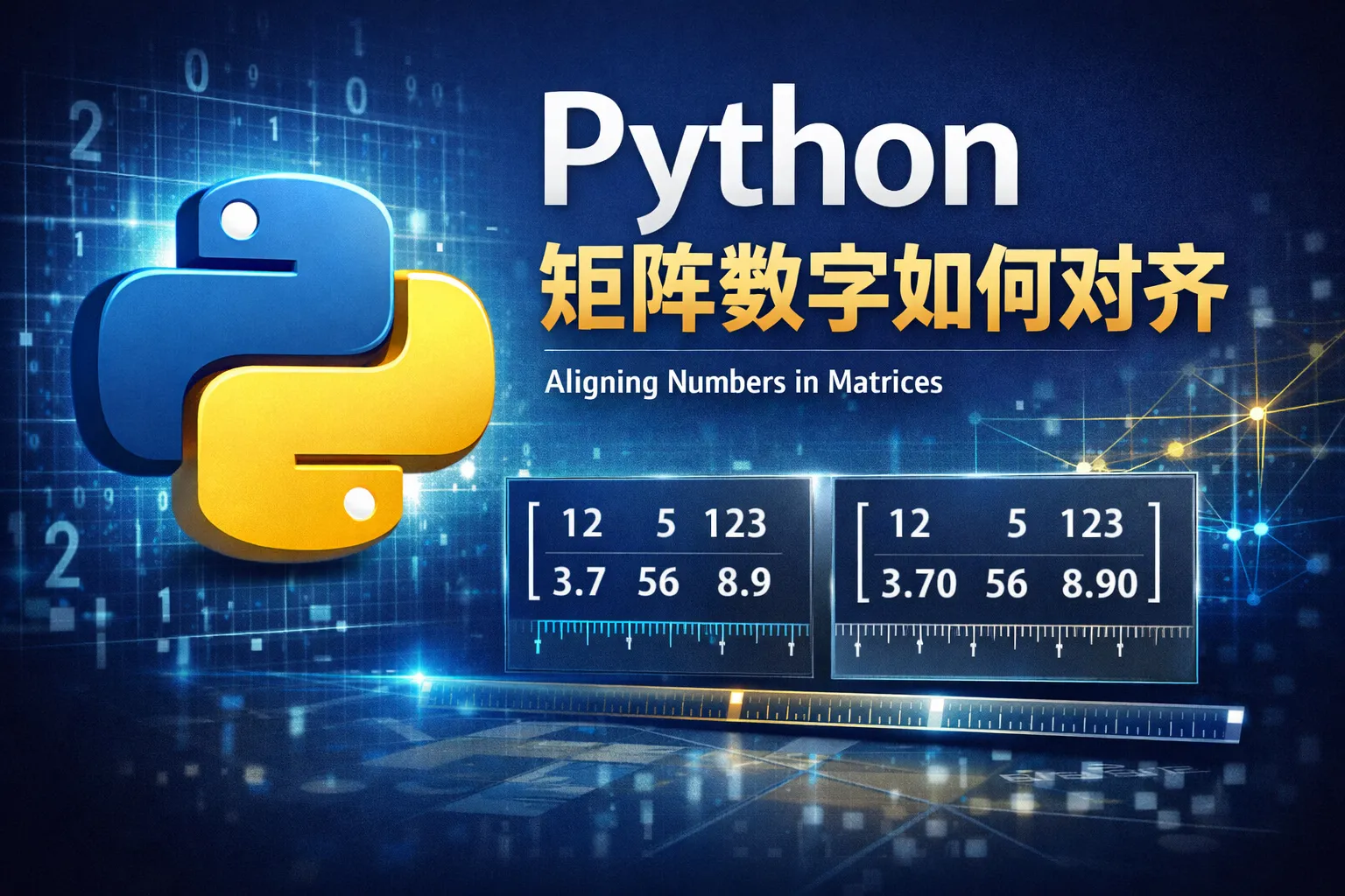 python矩阵数字如何对齐