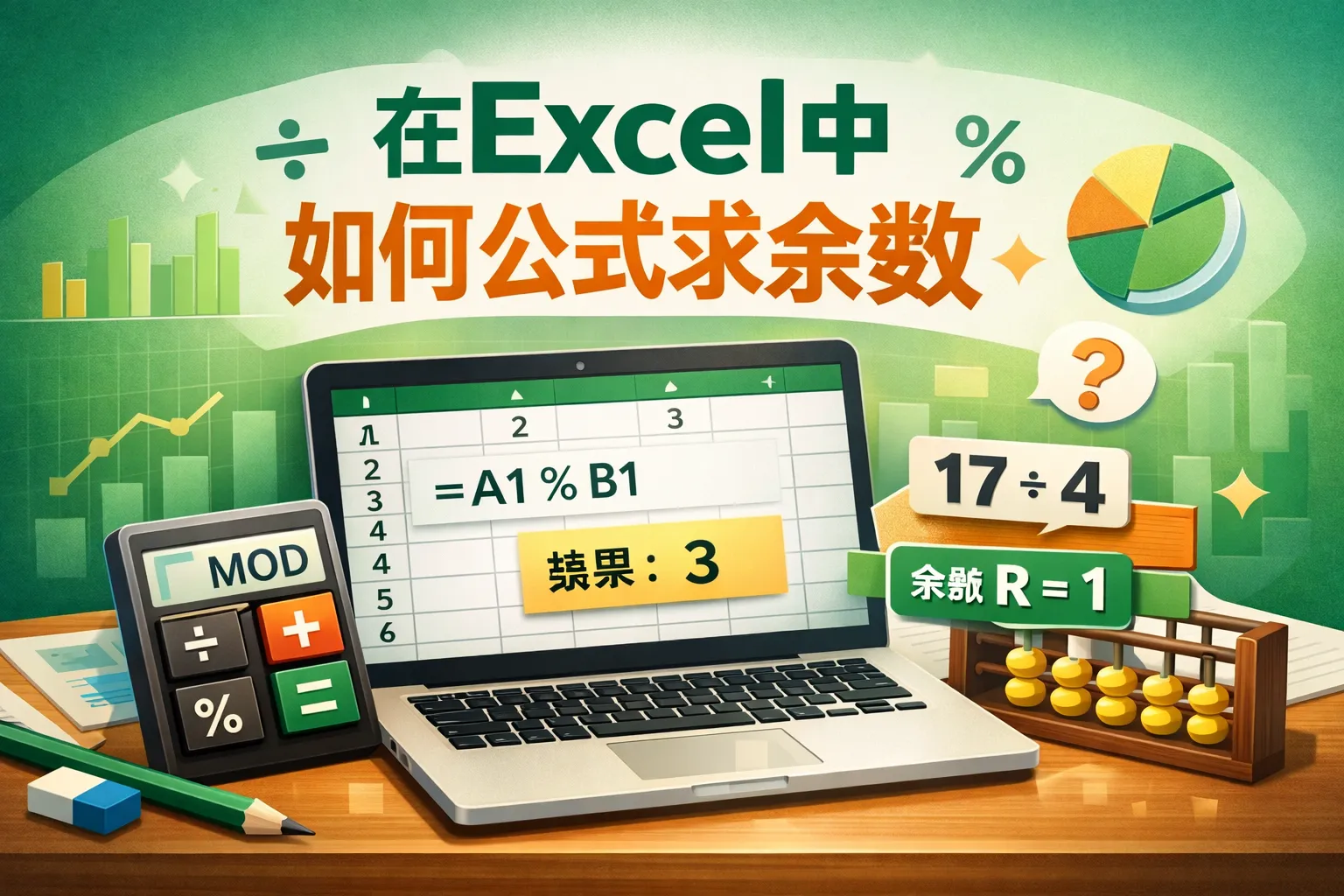 在excel中如何公式求余数