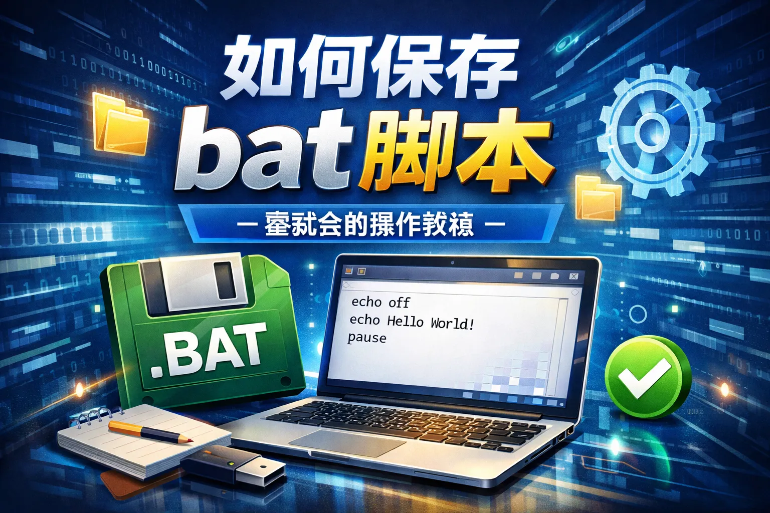 如何保存bat脚本