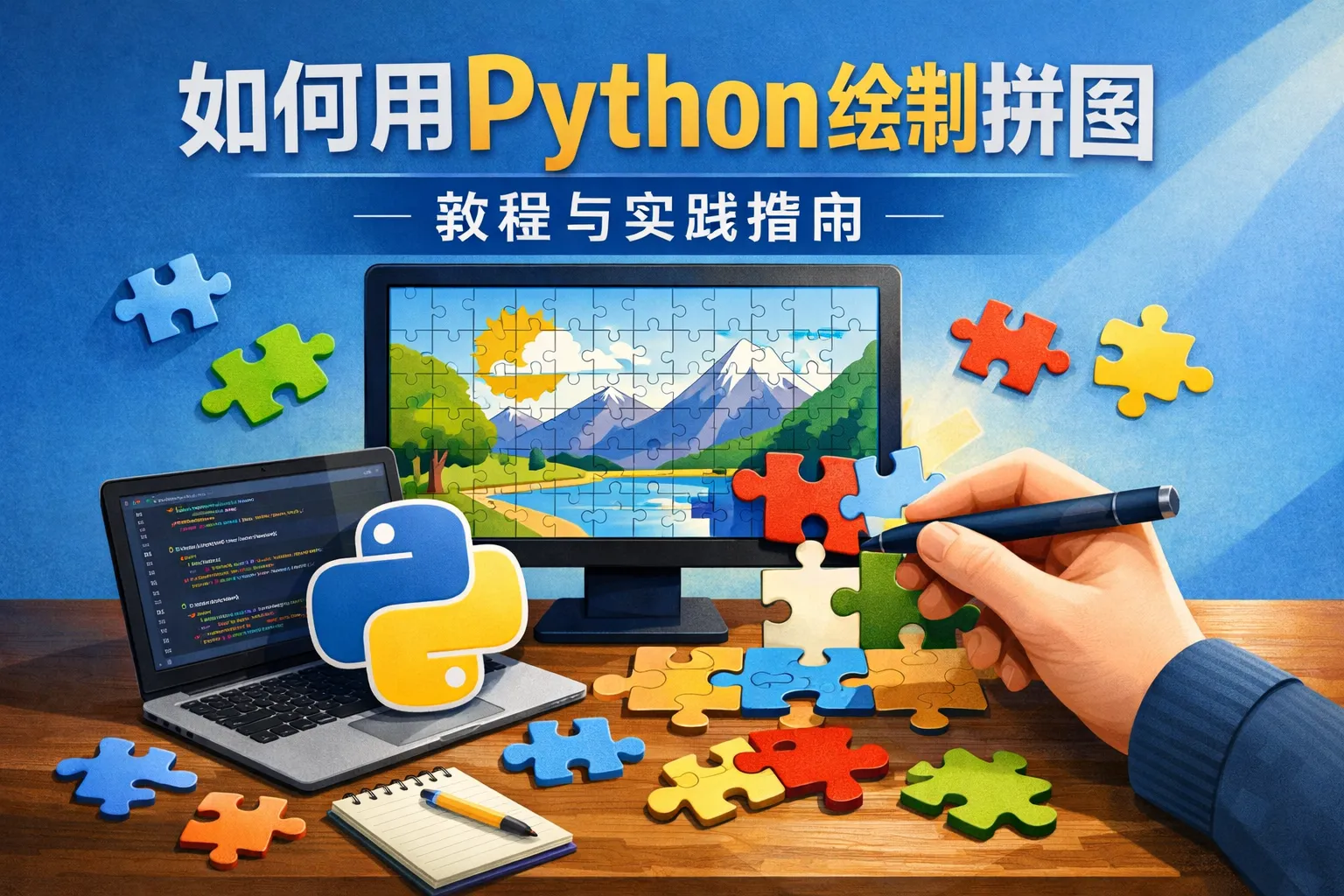 如何用python绘制拼图