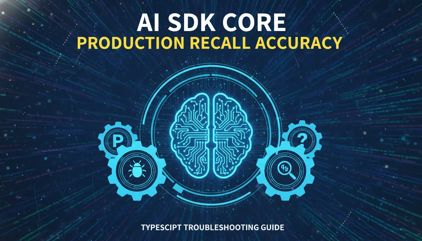 TypeScript 生产环境中 AI SDK Core 遇到召回不准怎么排查