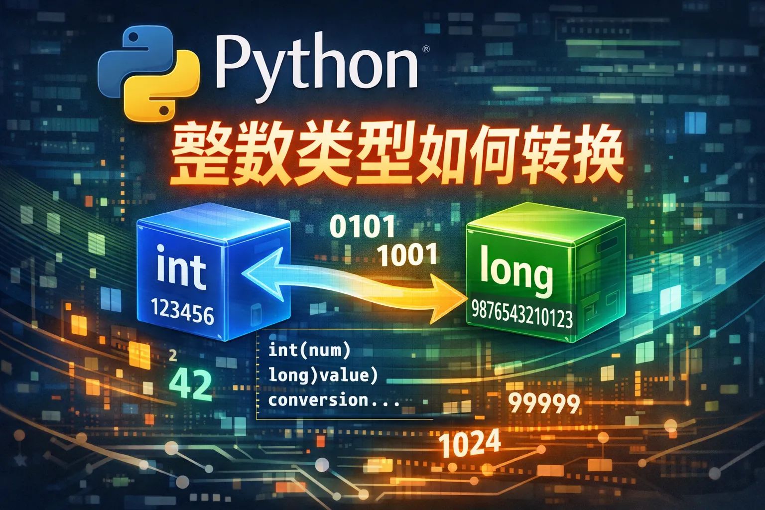 python整数类型如何转换