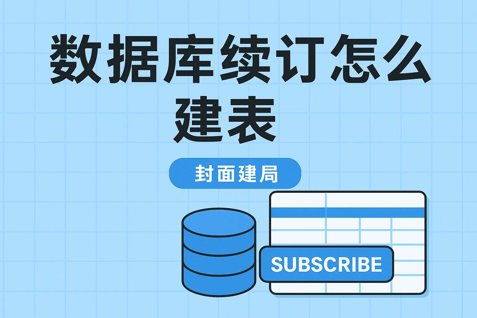 数据库续订怎么建表