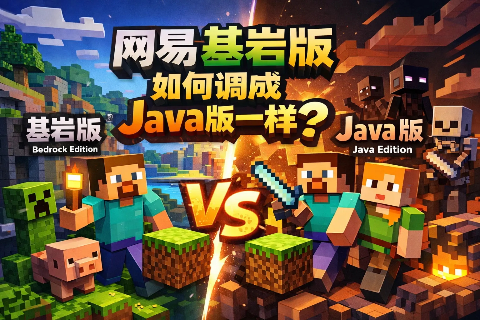 网易基岩版如何调成java版一样