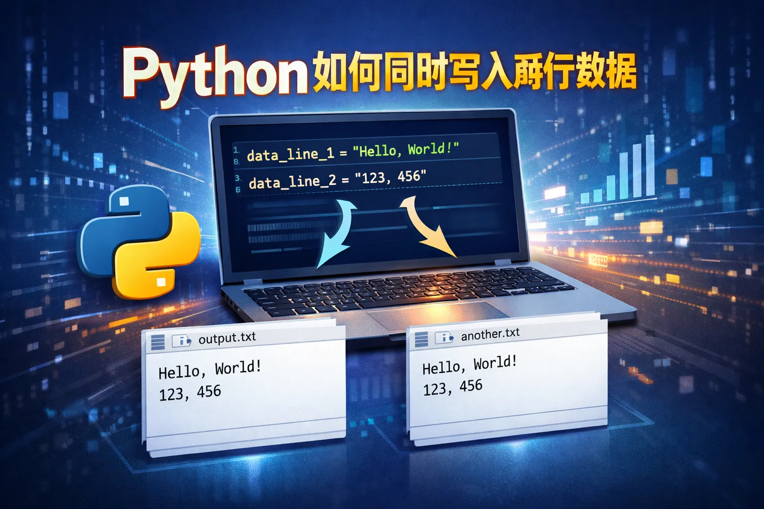 python如何同时写入两行数据