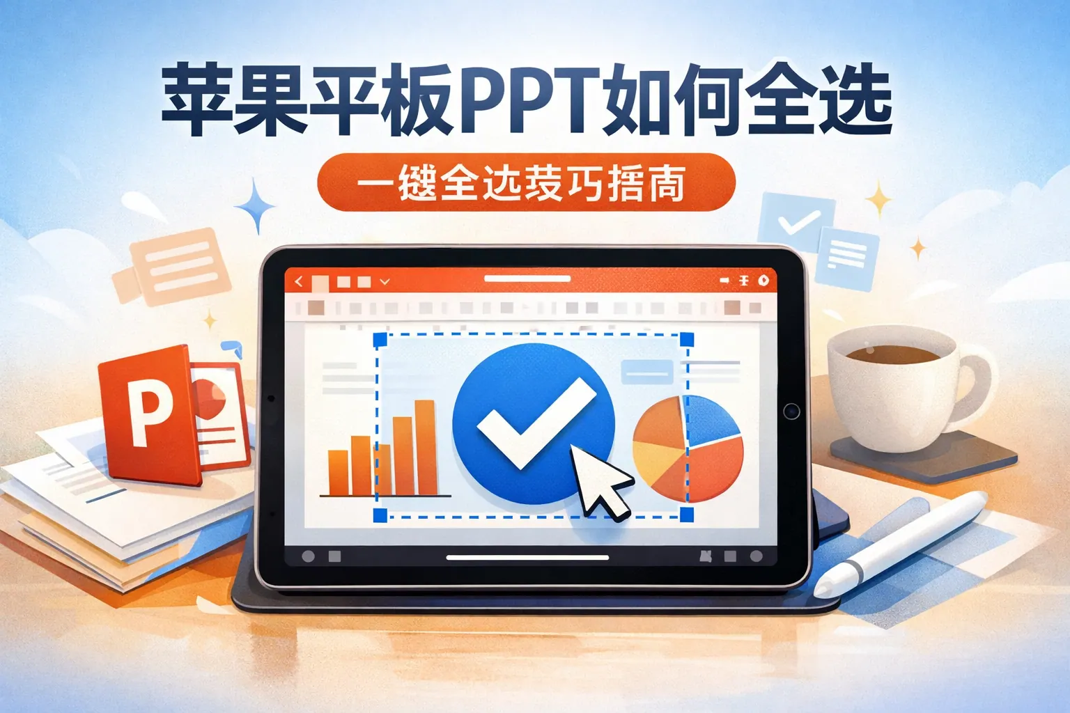 苹果平板ppt如何全选