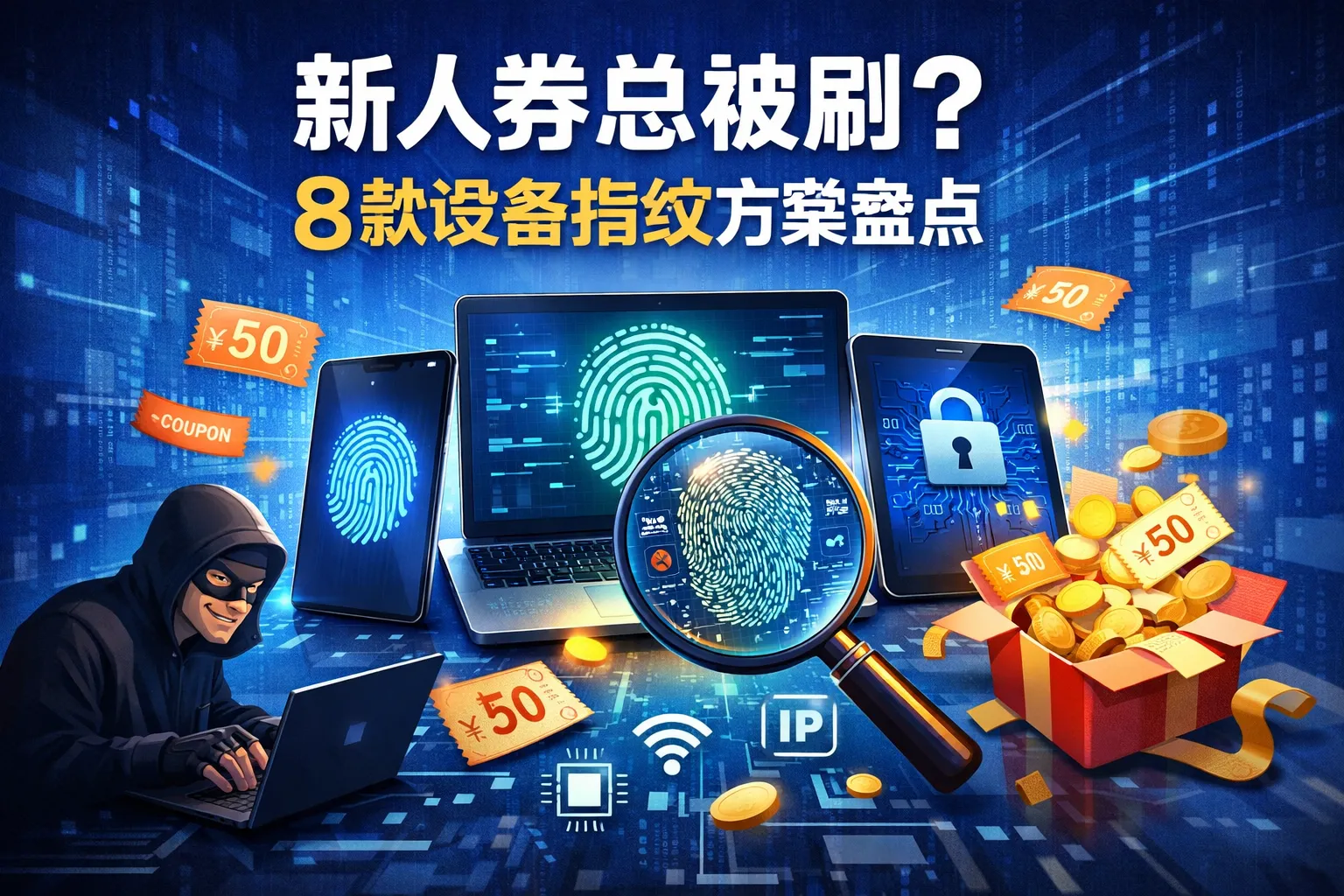 新人券总被刷?8款设备指纹方案盘点