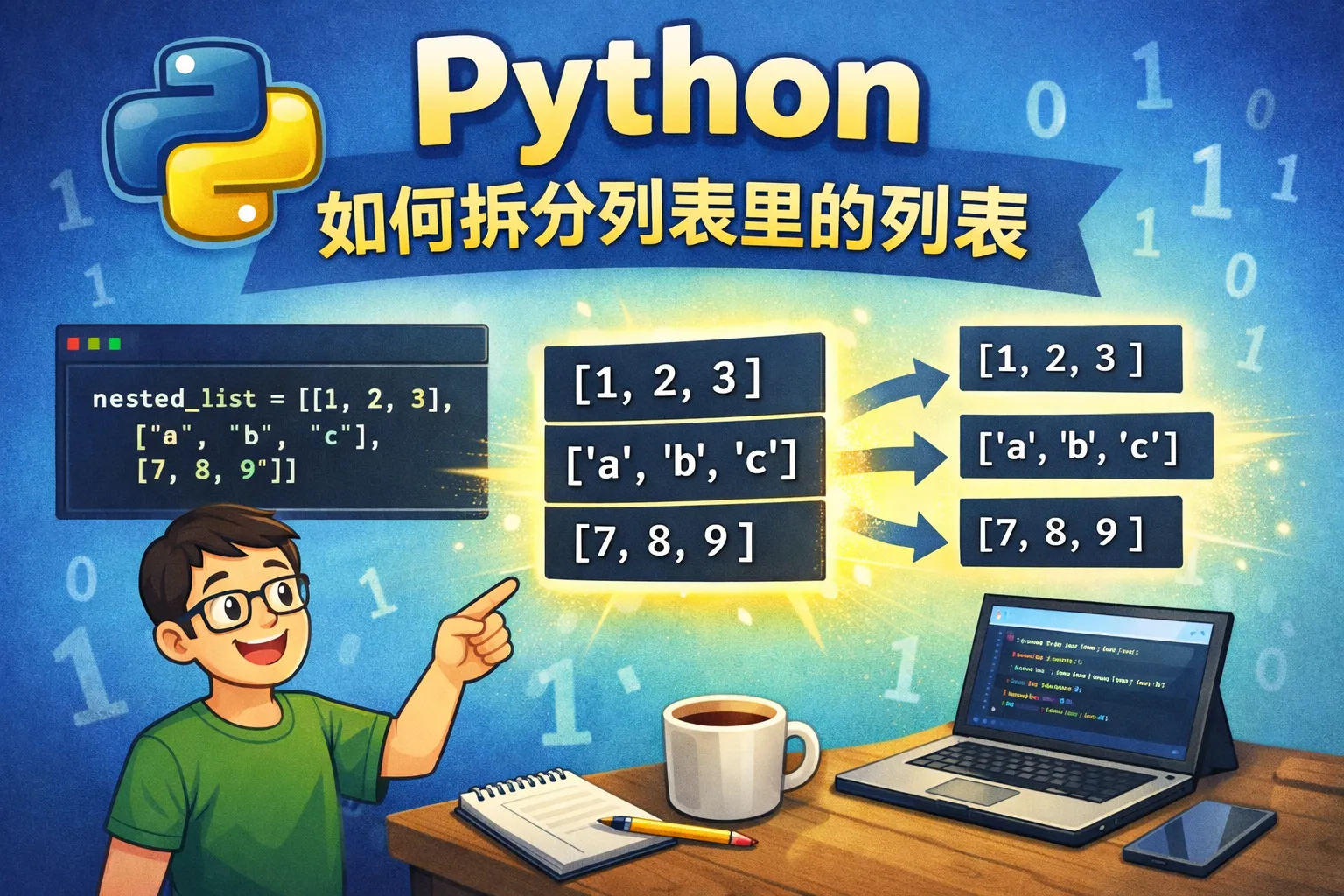 python如何拆分列表里的列表