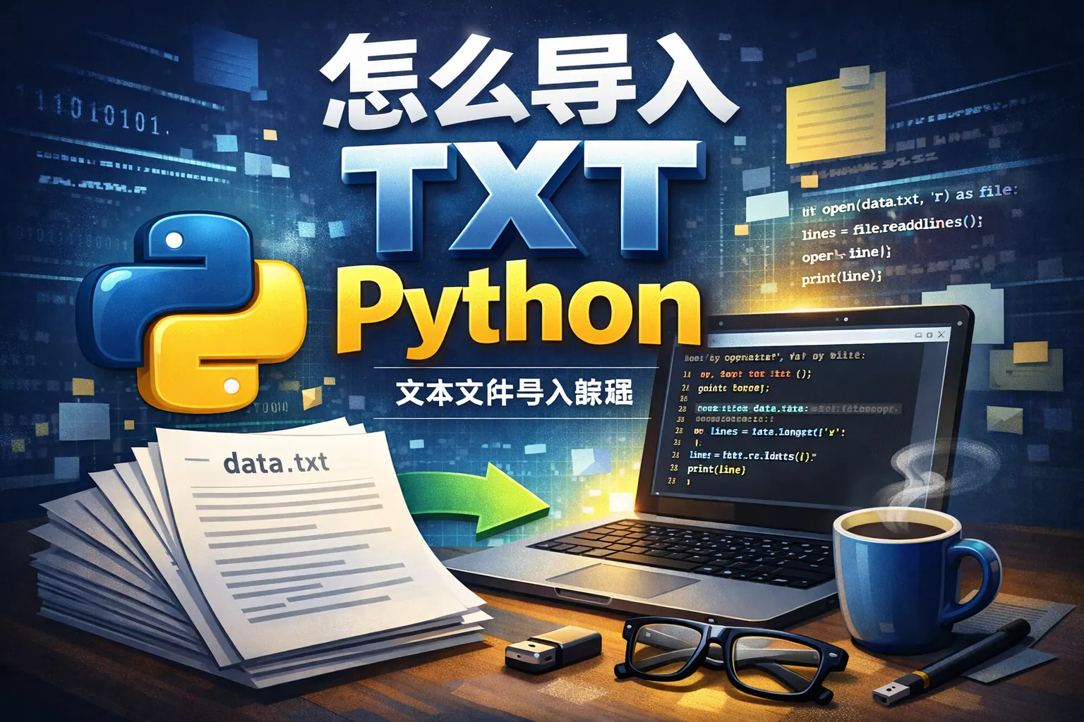 怎么导入txt python
