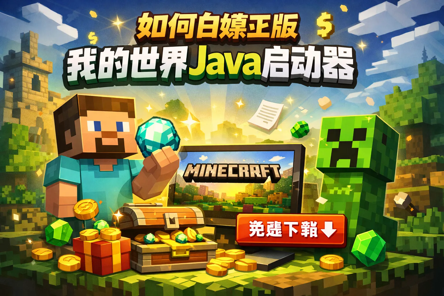 如何白嫖正版我的世界java启动器