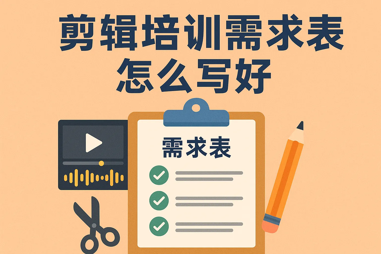 剪辑培训需求表怎么写好
