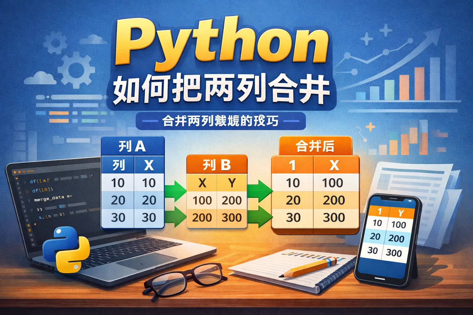 python如何把两列合并