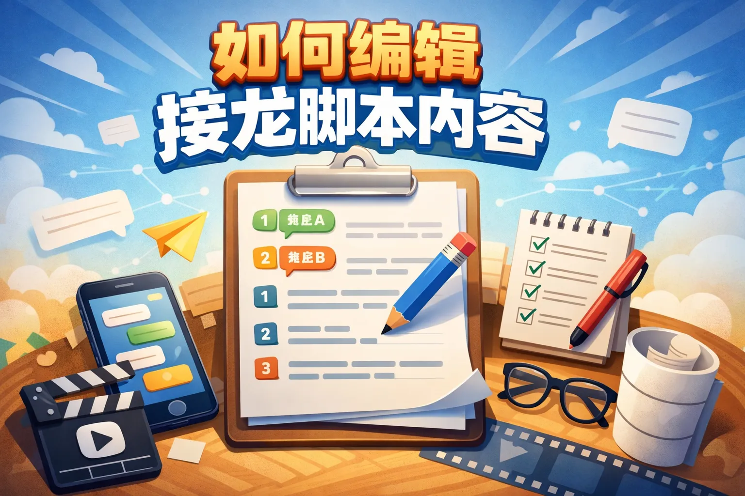 如何编辑接龙脚本内容