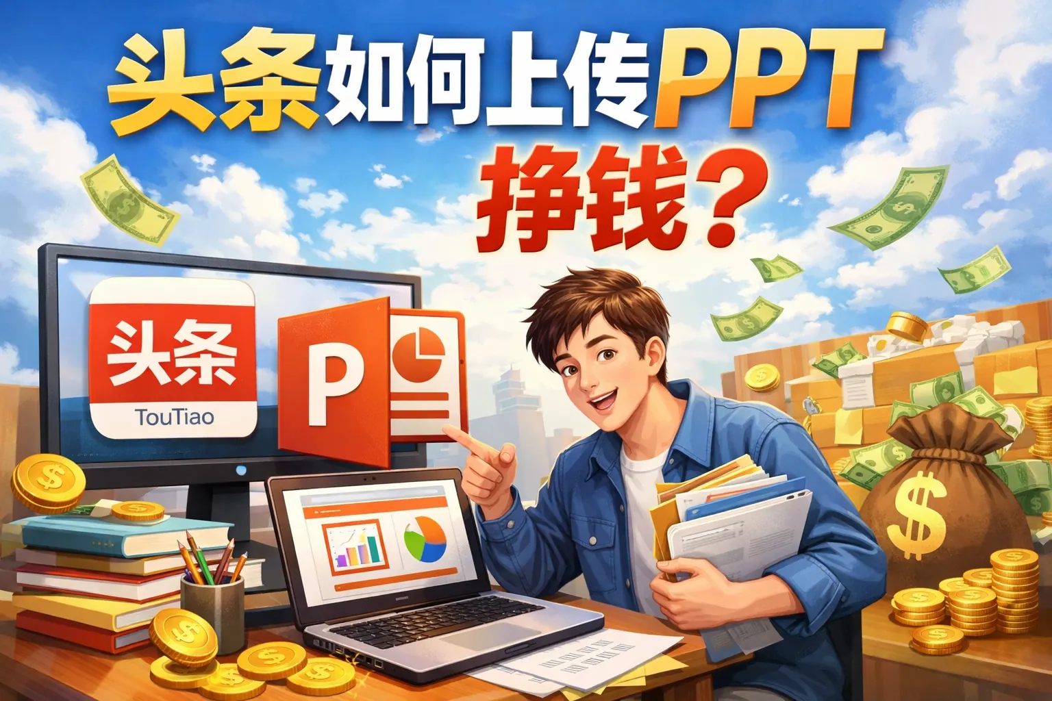 头条如何上传ppt挣钱