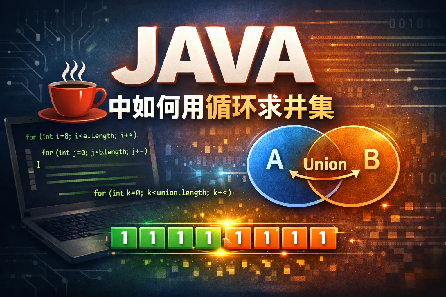 JAVA中如何用循环求并集
