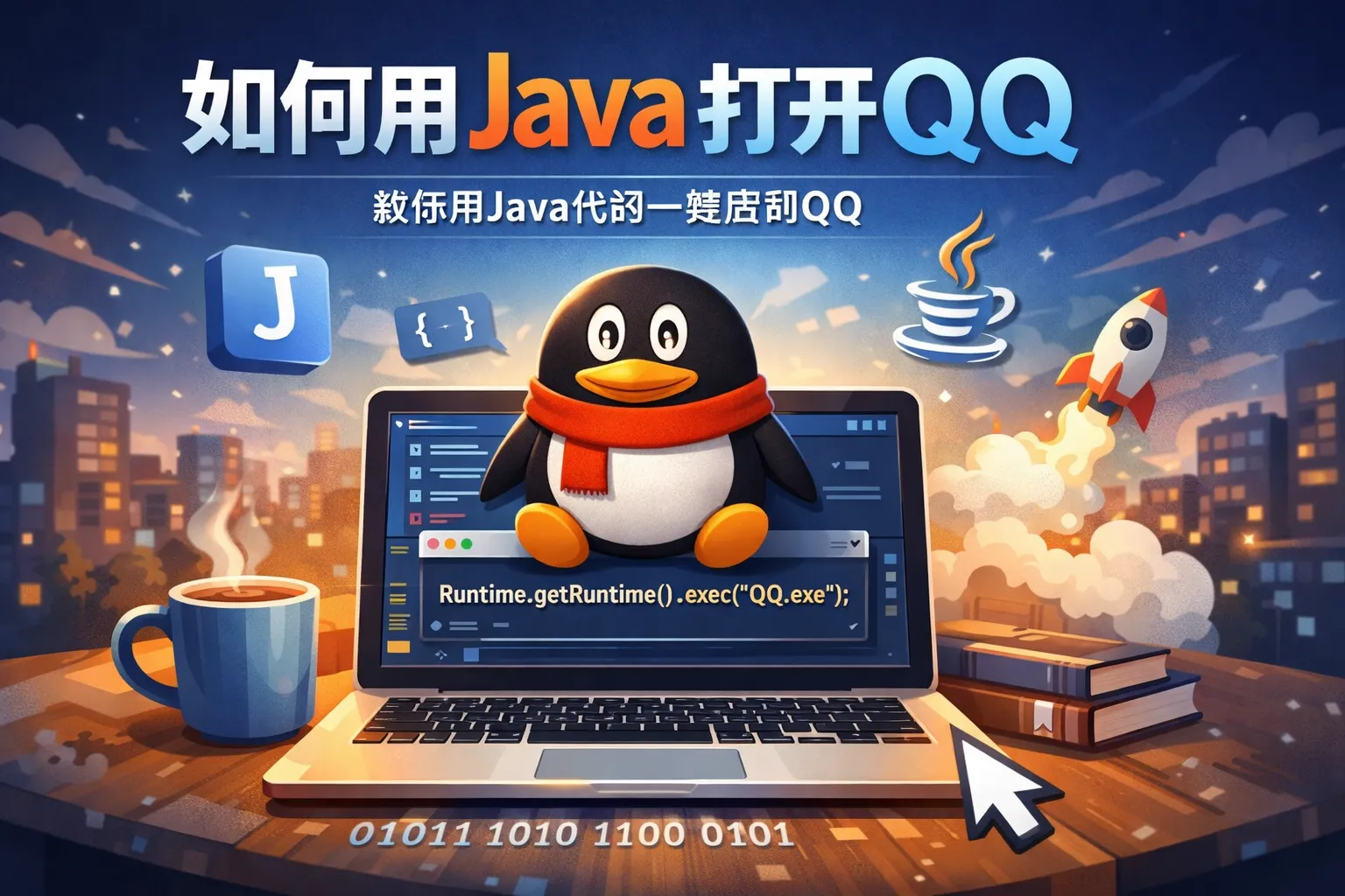 如何用java打开qq