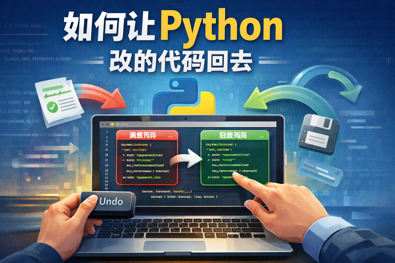 如何让python改的代码回去