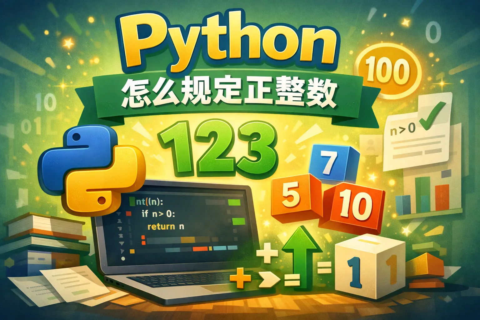 python怎么规定正整数