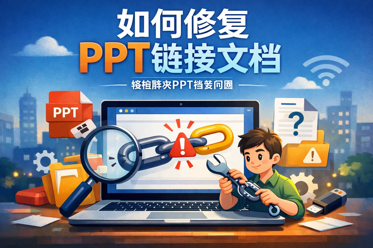 如何修复ppt链接文档
