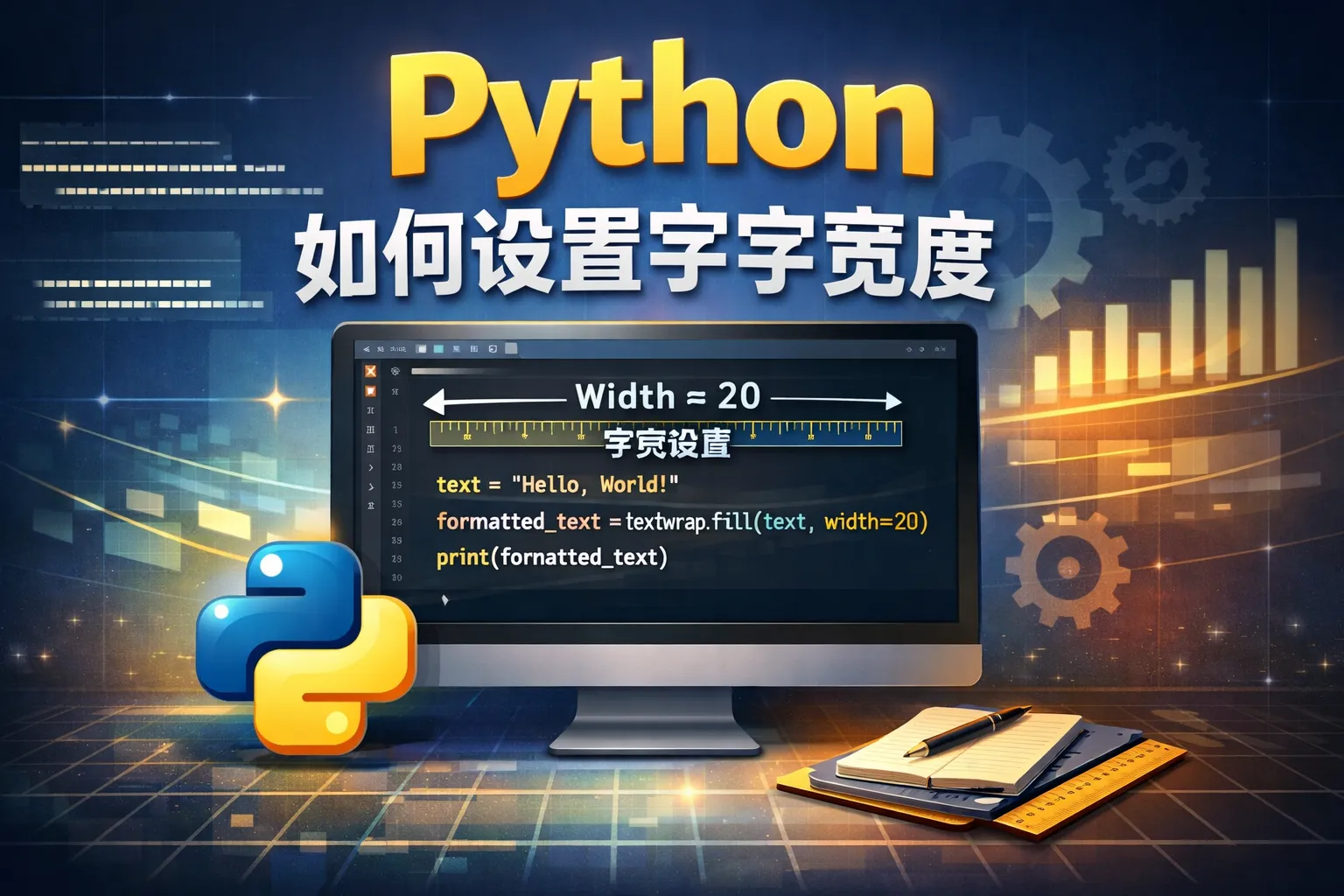 python如何设置字符宽度