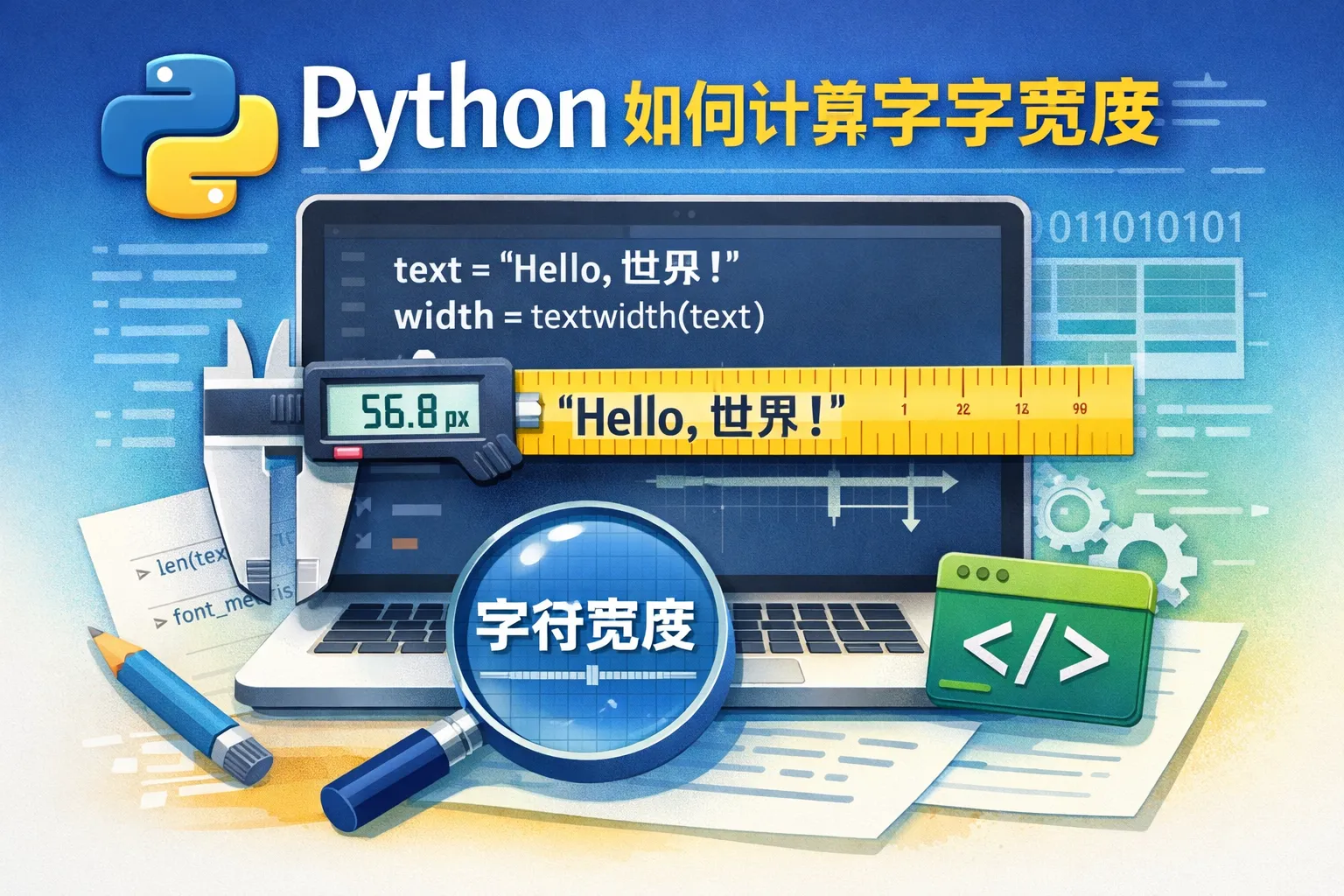 python如何计算字符宽度