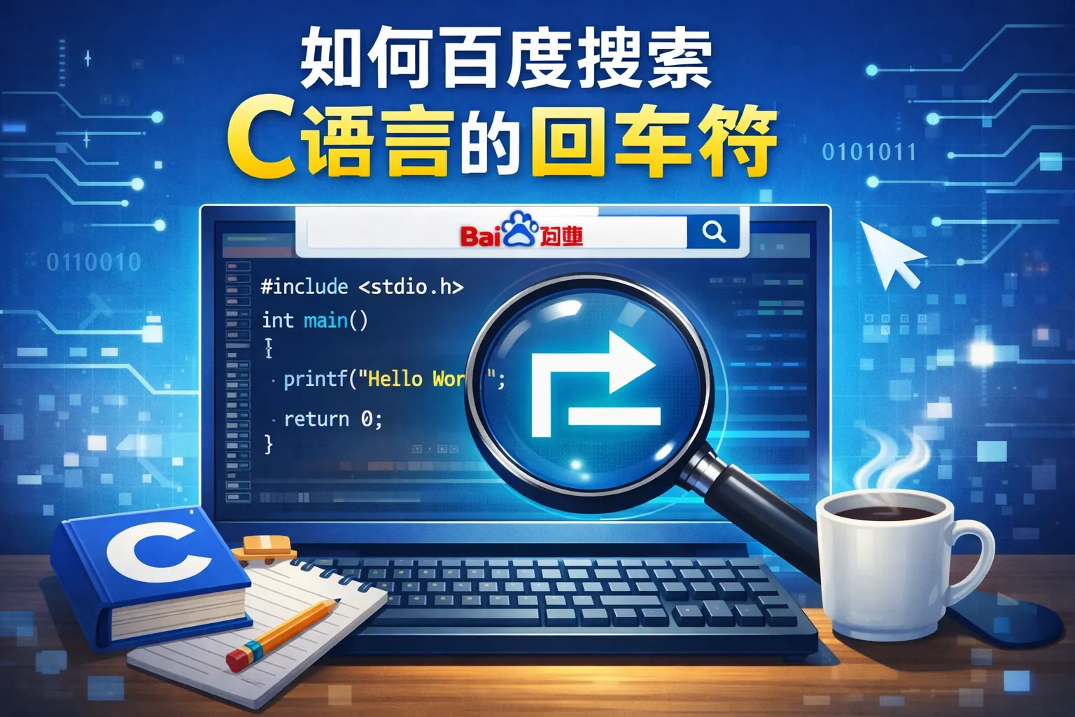 如何百度搜索c语言的回车符