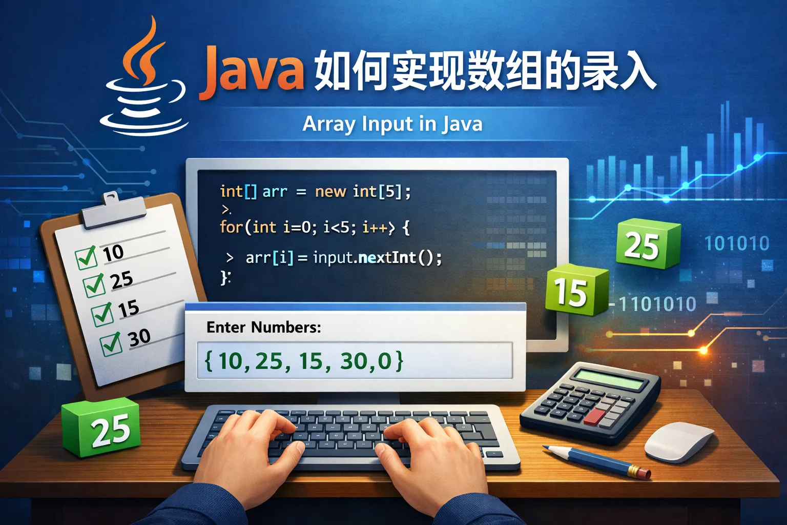 java如何实现数组的录入