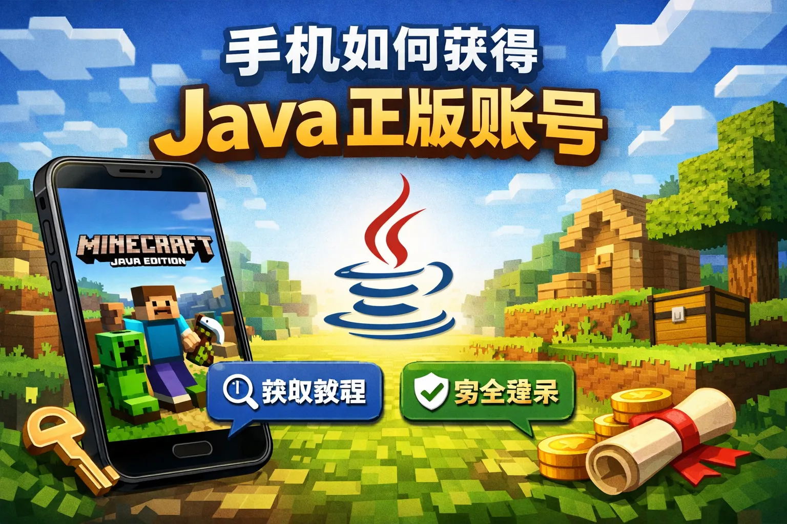 手机如何获得java正版账号