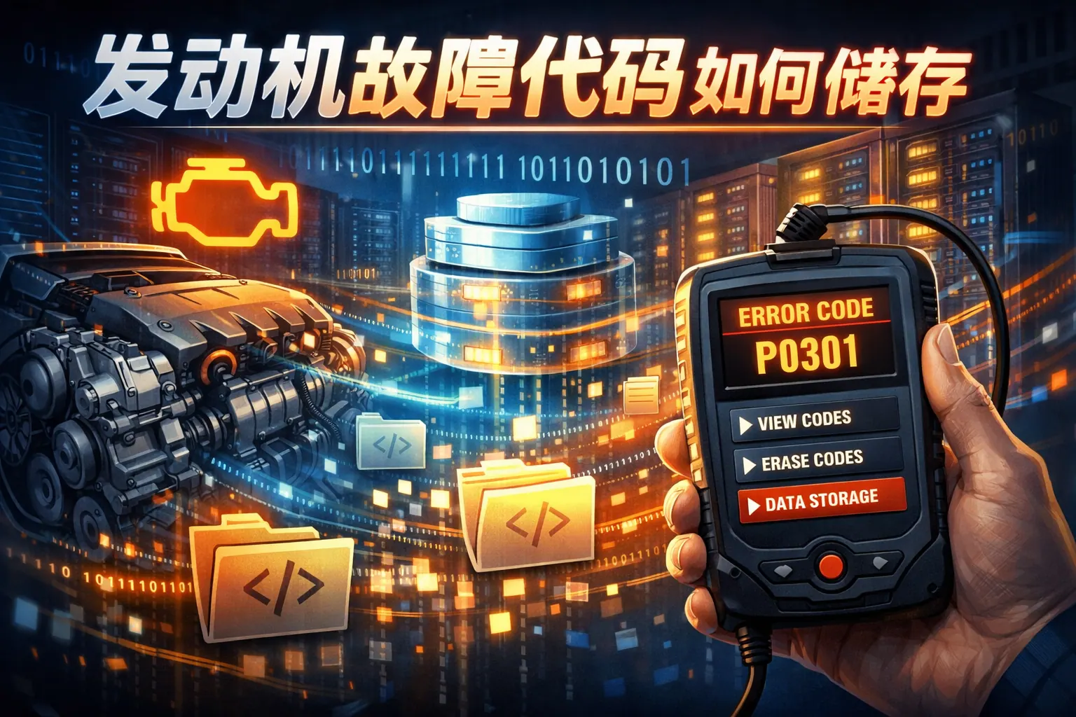 发动机故障代码如何储存