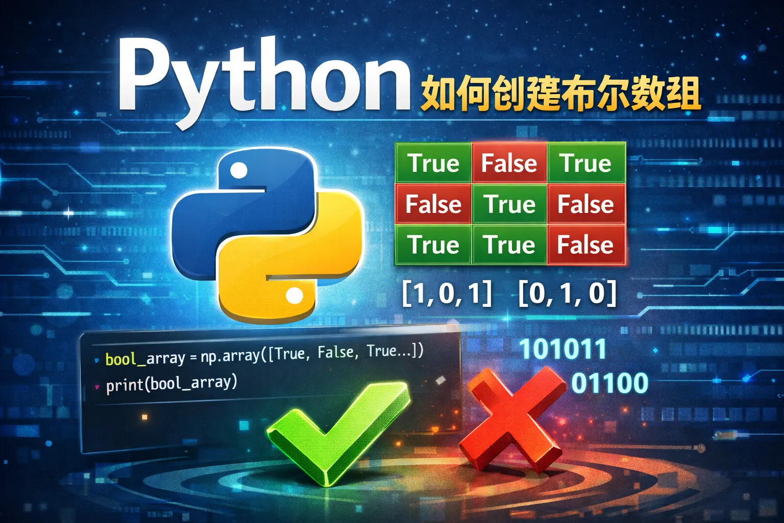 python如何创建布尔数组
