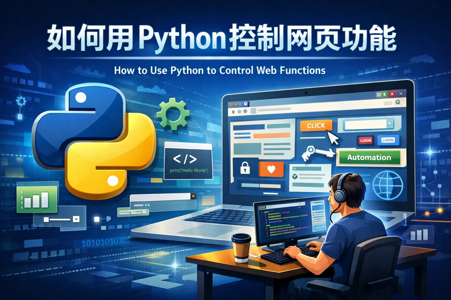 如何用Python控制网页功能