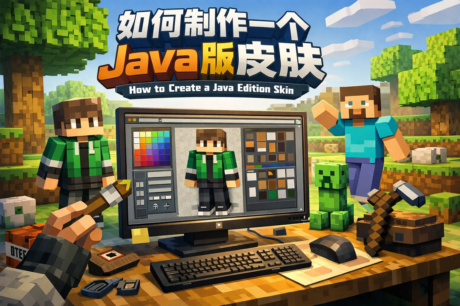 如何制作一个java版皮肤