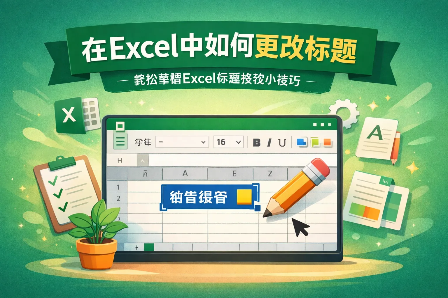 在excel中如何更改标题
