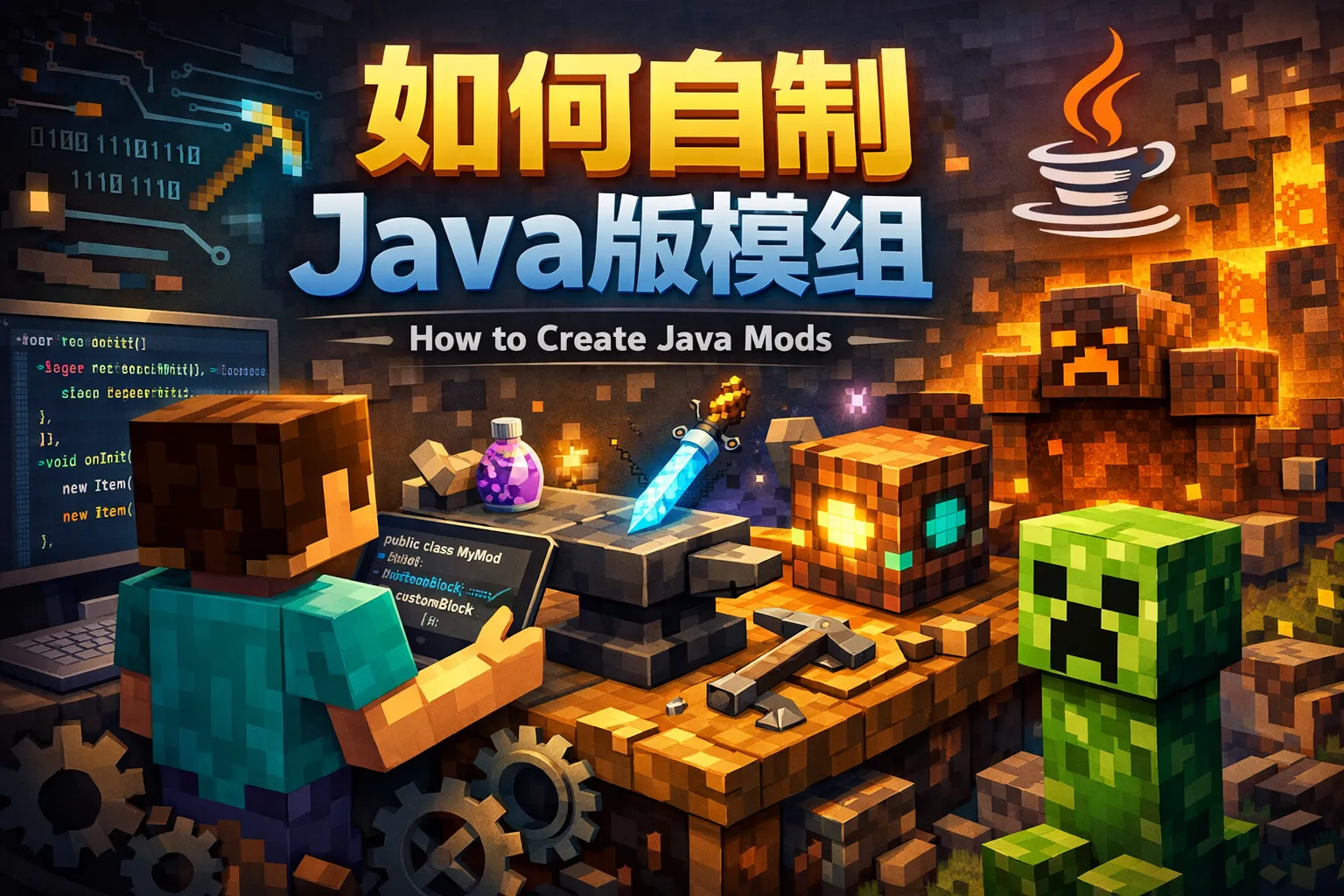 如何自制java版模组