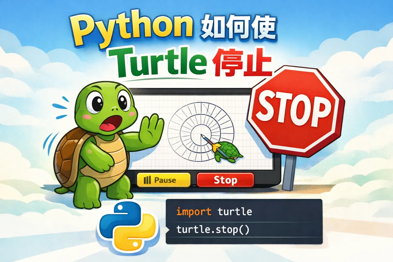 python如何使turtle停止