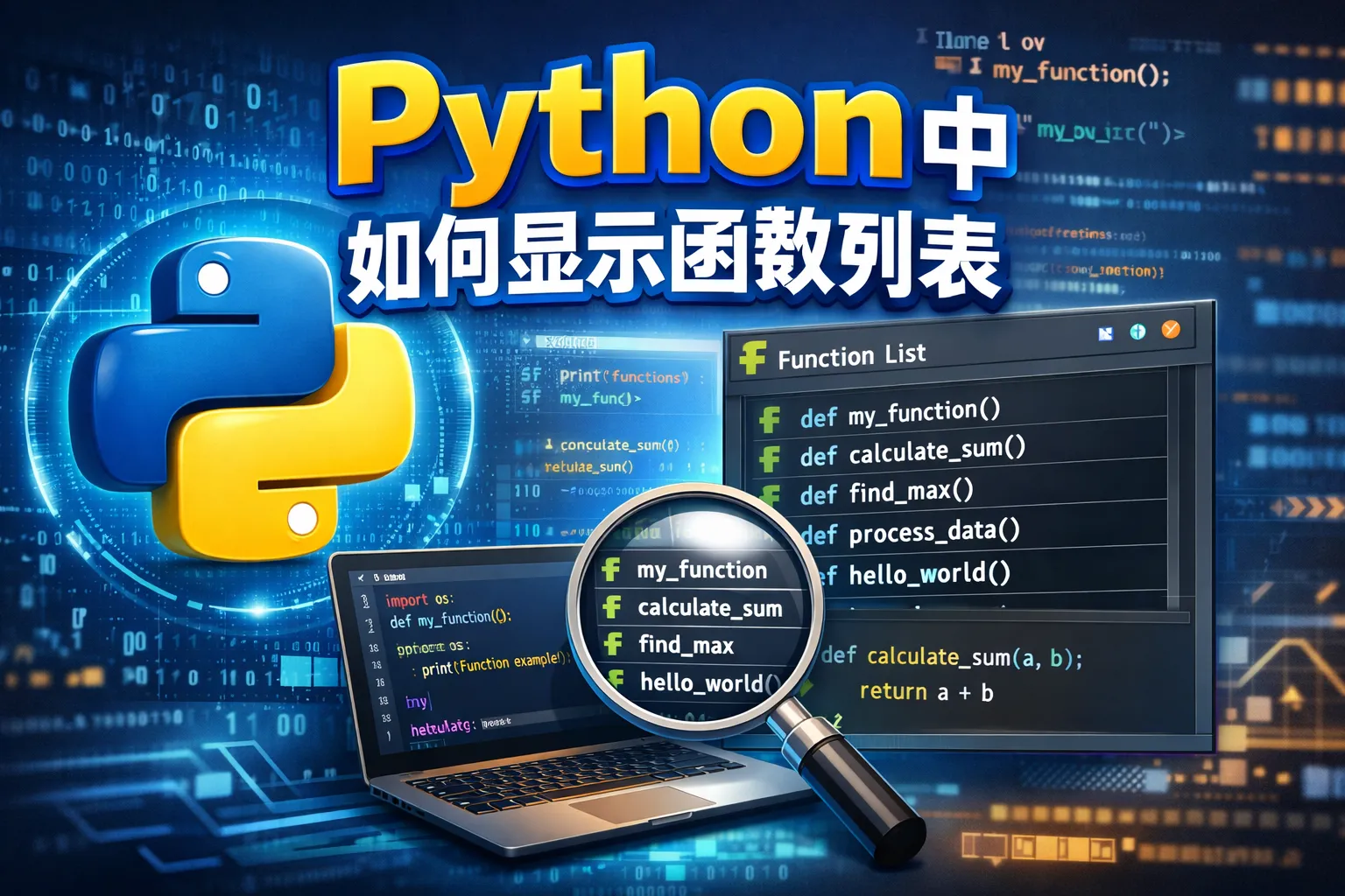 python中如何显示函数列表