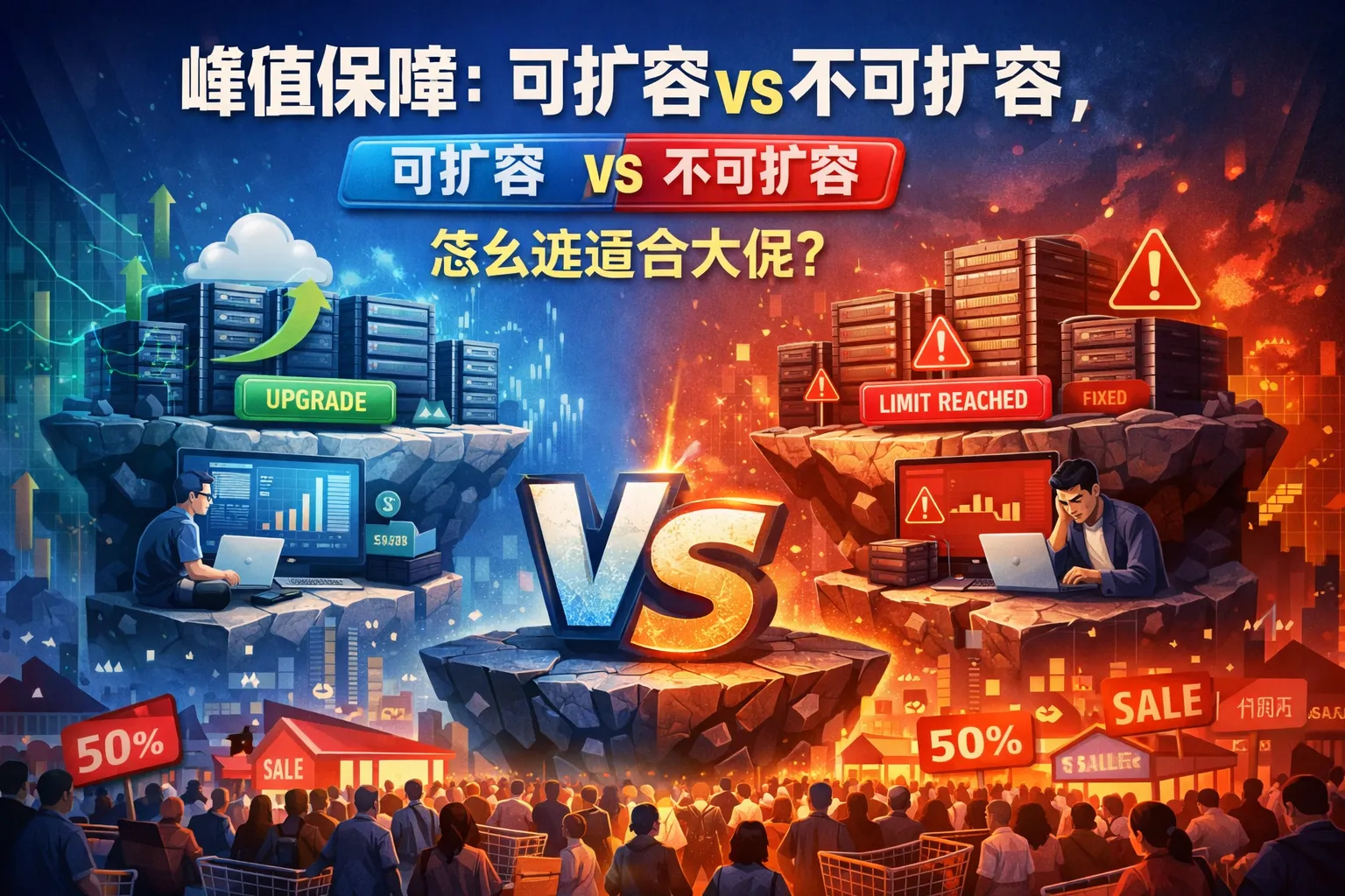 峰值保障:可扩容vs不可扩容,怎么选适合大促?