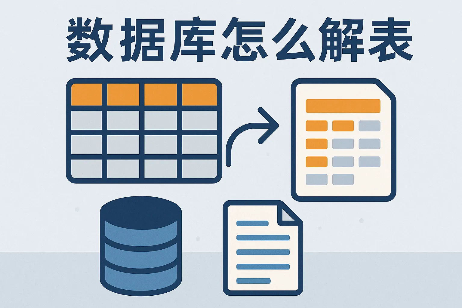 数据库怎么解表