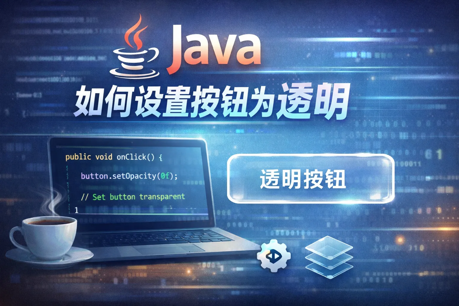 java如何设置按钮为透明